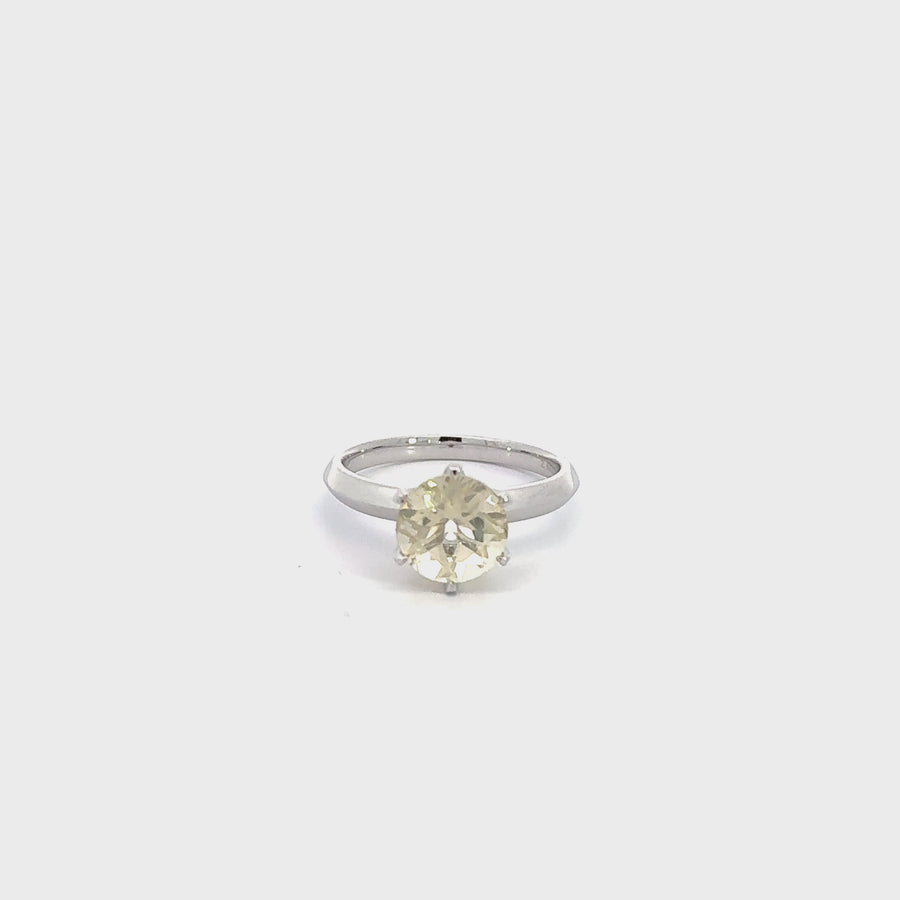 14k White Gold Sunstone Ring