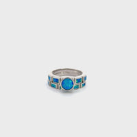 Baikalla™ Sterling Silver Lab Created Opal Promise Ring