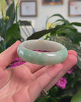High-End Icy Green Jadeite Jade Bangle Bracelet (55.49 mm) 