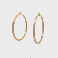 Baikalla Hallow 14k Gold Dangle Hoop Earrings