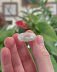 Natural Burmese Icy Wuji Jadeite Jade Band Ring 