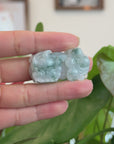 Genuine Burmese Ice Blue-Green Jadeite Jade PiXiu Pendant Necklace