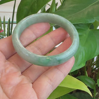 Genuine Burmese Forest Green Jadeite Jade Bangle Bracelet (55.93 mm) #234