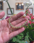 Baikalla Natural Icy Light Yellow-Green Jadeite Jade Round Bead Bracelet W/ 18ky Gold Clasp (6.5mm)