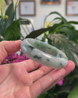 Baikalla Natural Blue-Green Jade Jadeite Bangle Bracelet (57.91mm) 