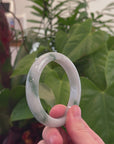 Baikalla Natural Blue-Green Jadeite Jade Bangle Bracelet (57.7mm) 
