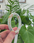 Baikalla Natural Red Golden Jadeite Jade Bangle Bracelet (60.4mm) 