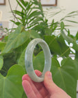 Baikalla Natural Blue-Green Jadeite Jade Bangle Bracelet (66.6mm) 
