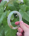 Baikalla Natural Yellow Green Jadeite Jade Bangle Bracelet (56.8 mm) 