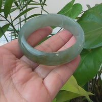 Burmese High-end Ice Blue-green Jade Jadeite Bangle Bracelet (58mm) ( Collectibles )T105