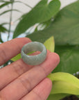 Burmese Green Jadeite Jade Men's Band Ring