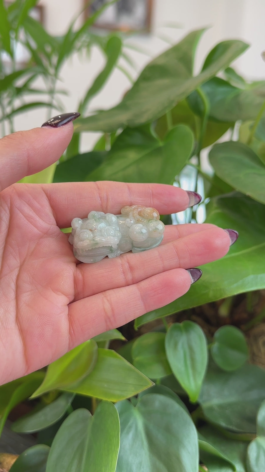 Baikalla™ Pi Xiu Genuine Burmese Translucent Jadeite Jade PiXiu Pendant Necklace (FengShui Lucky)