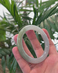 Baikalla Icy Oil Green / Hazel Jadeite Jade Bangle Bracelet (55.7mm) 