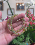 Baikalla Natural Icy Green & Yellow Jadeite Jade Round Bead Bracelet W/ 18ky Gold Clasp (6.5mm)
