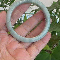 Baikalla Natural Burmese Blue-green Jadeite Jade Bangle Bracelet (62.07mm)#T092