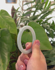Baikalla Smooth Light Green Jadeite Jade Bangle Bracelet (54.4mm) 