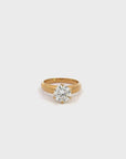 14k Yellow Gold Moissanite Engagement Ring