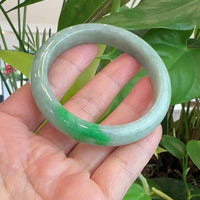 Genuine Burmese Forest Green Jadeite Jade Bangle Bracelet (60.57 mm) #232