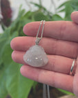 Natural Jadeite Jade Buddha Necklace With Gold Diamond Bail