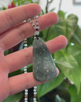 Baikalla "Goddess of Compassion" Genuine Burmese Jadeite Jade Guanyin Necklace