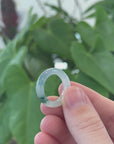 Baikalla Icy Blue-Green Burmese Jadeite Jade Traditional Ring 