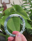 Natural Burmese Blue Green Jadeite Jade Bangle Bracelet (55.2 mm) 