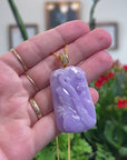 Baikalla Natural Vixen Lavender Jadeite Jade "Cherry Blossom" Pendant W/ 14ky Gold Bail