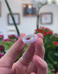 Baikalla Natural Icy Lavender & Light Green Jadeite Jade Traditional Ring 
