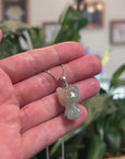 Baikalla Natural Light Blue-Green & Sajin Jadeite Jade "Lucky Kitty" Pendant W/ 14kw Gold Bail