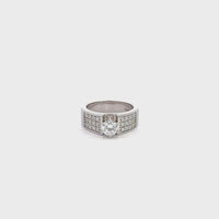 Baikalla 18k White Gold Moissanite & Diamond Engagement Ring