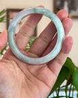 Burmese Blue-Green Jade Jadeite Bangle Bracelet (56.53 mm) T298
