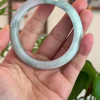 Burmese Blue-Green Jade Jadeite Bangle Bracelet (56.53 mm) T298