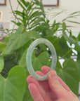 Baikalla Natural Green Jadeite Jade Bangle Bracelet (55.2 mm) 