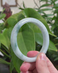 Baikalla™ "Classic Bangle" Genuine Jadeite Jade Lavender Green Bangle Bracelet (61.4 mm)
