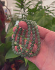 Genuine High Jadeite Jade Round Green Beads Bracelet ( 6.5 mm)