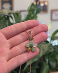 Baikalla Natural Icy Multi-Color Jadeite Jade Flower Pendant W/ 18KR Gold Bail & Natural Diamonds