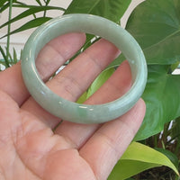 Baikalla Classic Green Natural Jadeite Jade Bangle (57 mm )#289