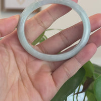 Baikalla™ Oval Genuine Jadeite Jade Green Bangle Bracelet (57mm) #T295