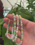 Genuine High Jadeite Jade Round Multiple Colors Beads Bracelet ( 5.5 mm)