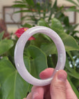 Baikalla Light Lavender Jadeite Jade Bangle Bracelet (59.5mm) 