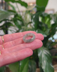 Baikalla Icy Grey & Black Wuji Burmese Jadeite Jade Traditional Ring 