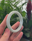Baikalla "Half Round" Light Green Jadeite Jade Bangle Bracelet (58.3 mm) 