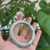 Natural Burmese Blue-green Jadeite Jade Bangle Bracelet (55.62mm)#T007