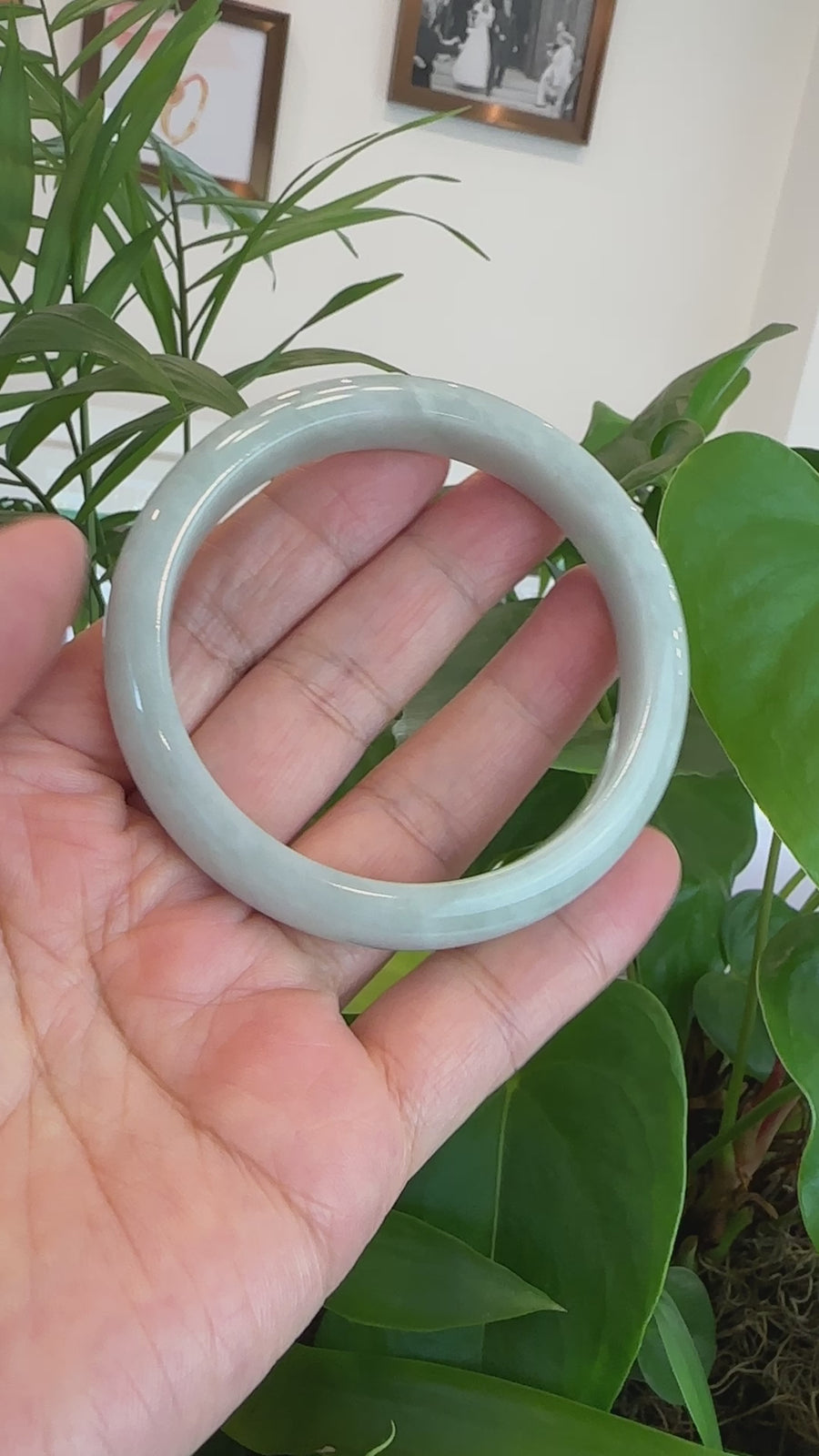 Baikalla Natural Burmese Jadeite Jade Bangle Bracelet (62.28mm)#T087