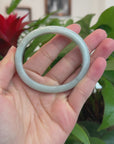 Baikalla "Classic Bangle" Natural Jadeite Jade Oval Bangle (56.30mm) 