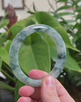 Burmese High-end Ice blue green Jadeite Jade Bangle Bracelet (58.2mm) T750