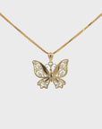 Baikalla 14k Yellow Gold Dragonfly Pendant Necklace