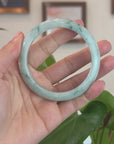 Burmese Blue-Green Jade Jadeite Bangle Bracelet (59.65 mm) T250