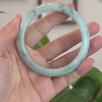 Burmese Blue-Green Jade Jadeite Bangle Bracelet (59.65 mm) T250