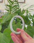 Baikalla Natural Jadeite Jade Bangle Bracelet (58 mm) 